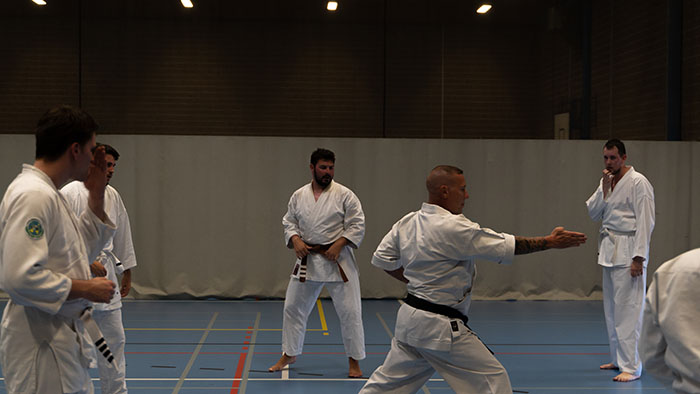 Foto van een training in onze club